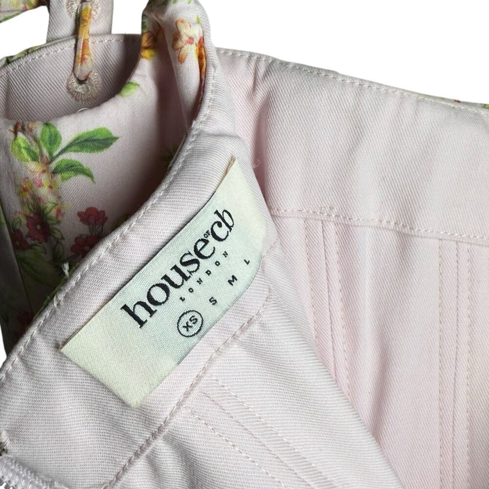 House Of CB Light Pink 2 Piece Floral Corset Clarabelle Midi Sun Dress XS - Picture 8 of 16
